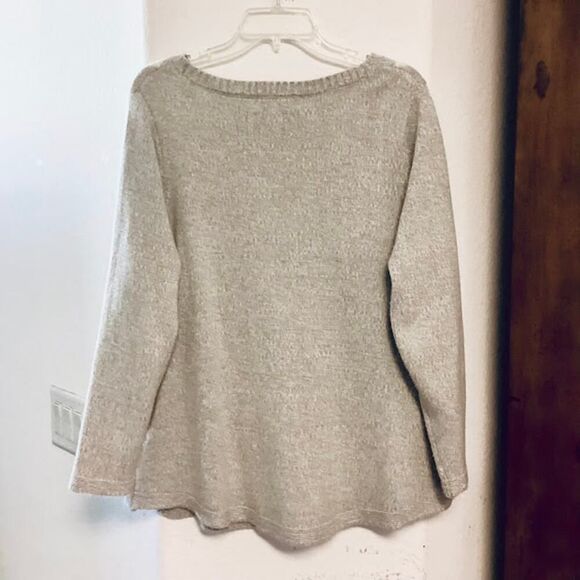 Karen Scott Holiday Meowy Cat NOT-Ugly Christmas Sweater in Gray 1X - Picture 3 of 11